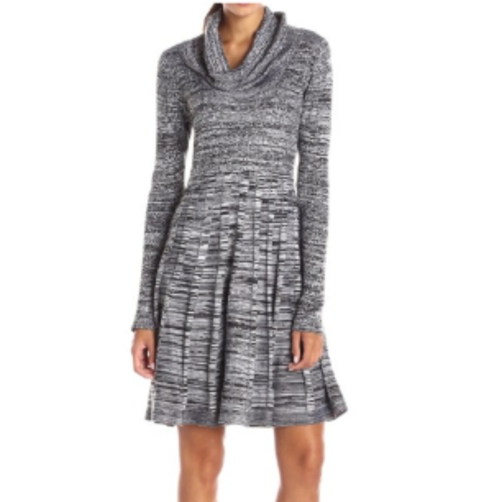 Calvin Klein Women's Cowl Marled Sweater Dress